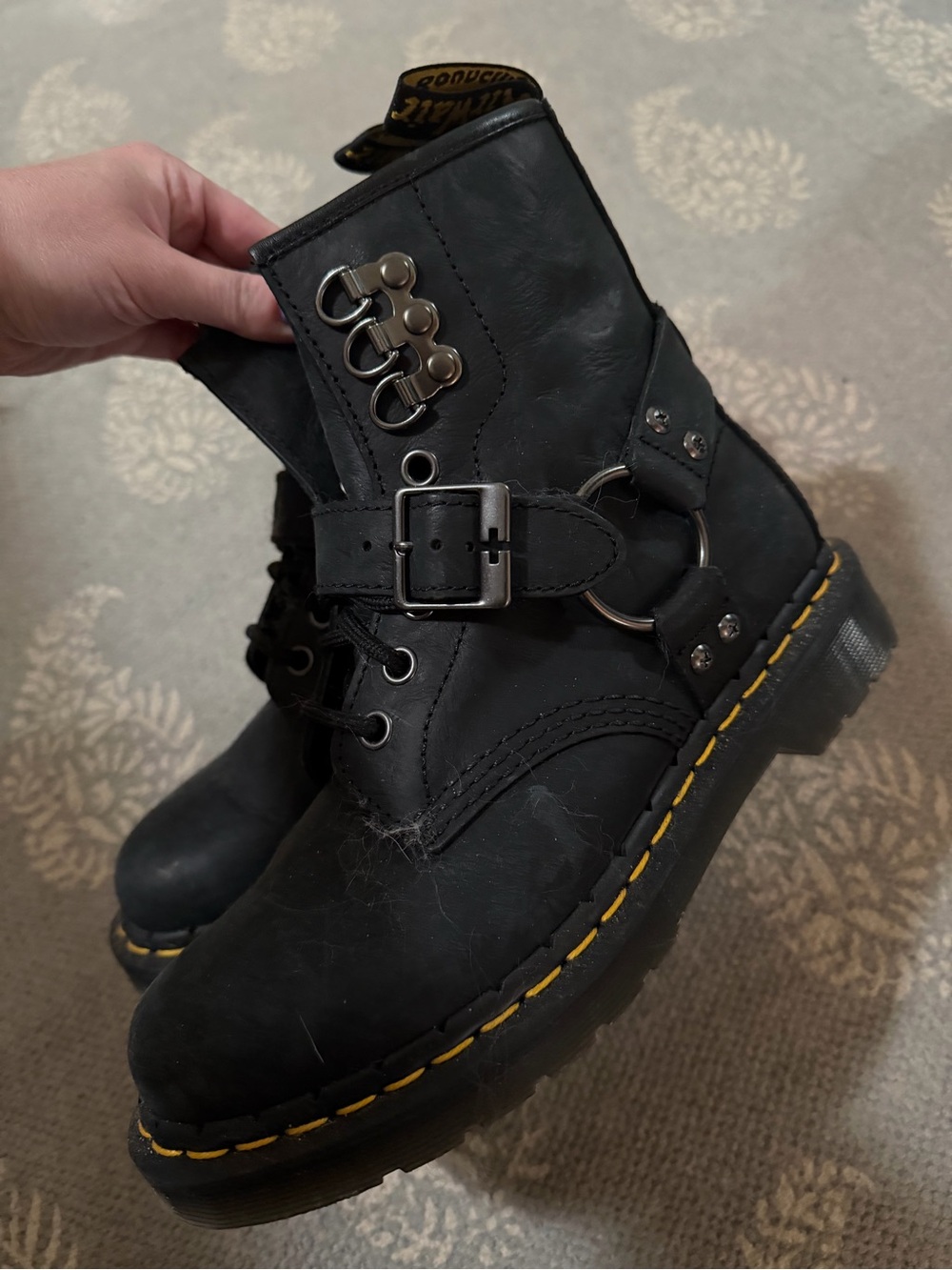 Dr. Martens 1460 Hardware Antique Leather Lace Up Boots